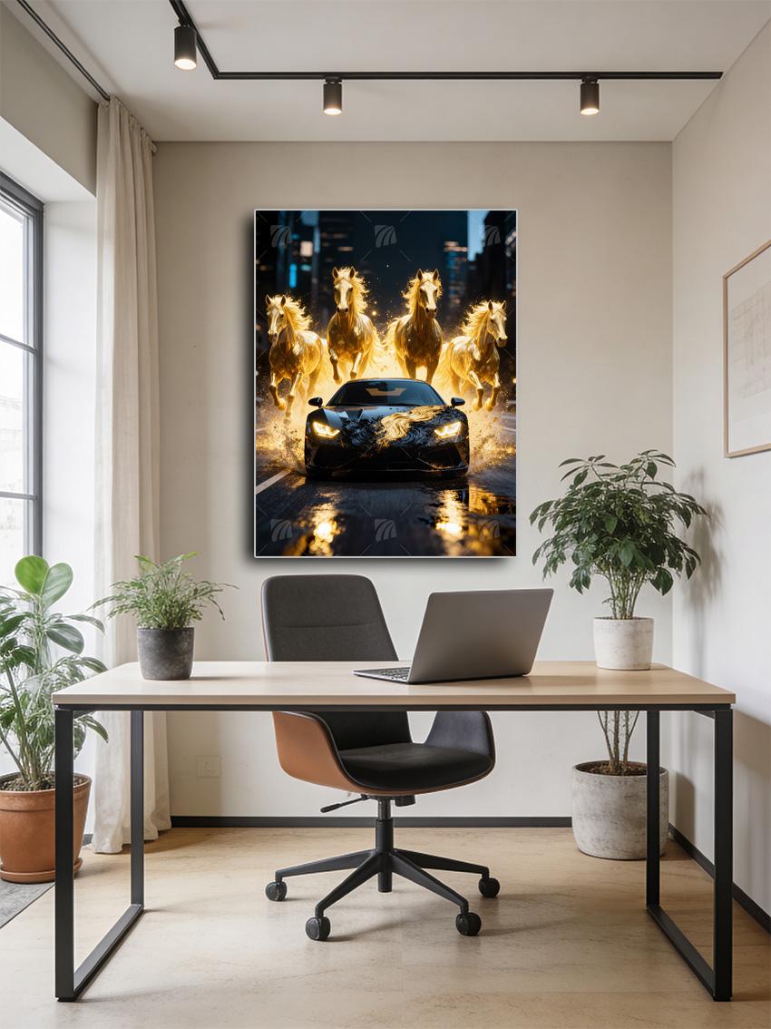 Lambo Power Fahrzeuge Wandbild – Detailansicht